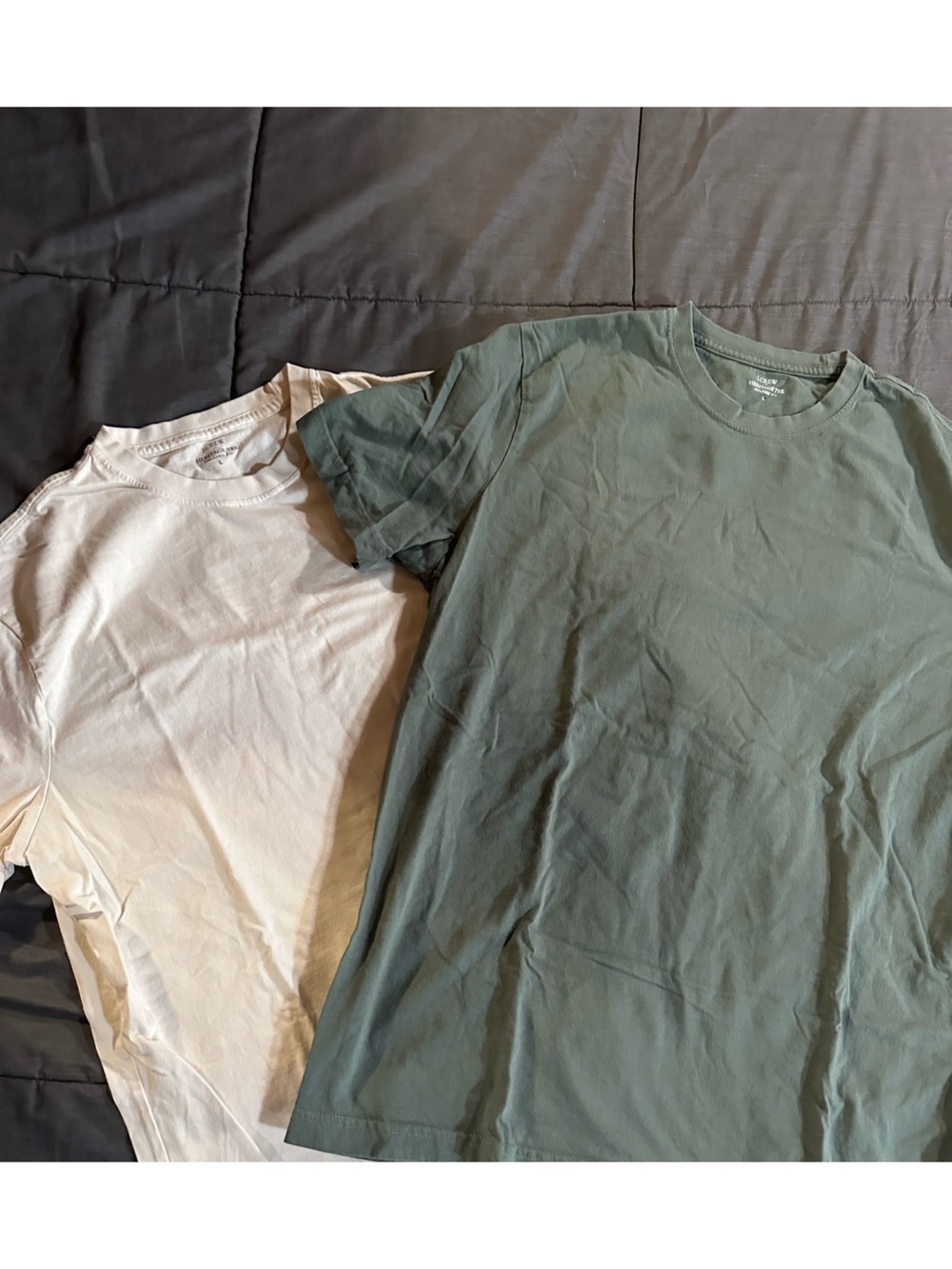 J. Crew Heritage Tee Set in White and Olive